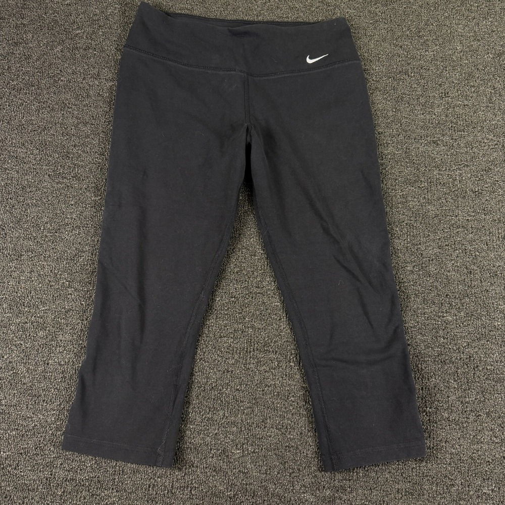 Nike Leggings Womens M Dri-FIT 552141-010 Black Athletic EUC